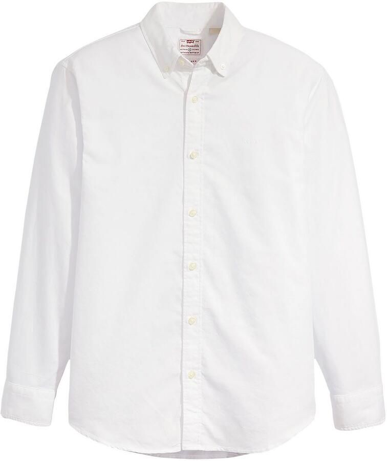Levi's Overhemd met lange mouwen AUTHENTIC BUTTON DOWN met ton-in-ton logo-borduursel op de borst