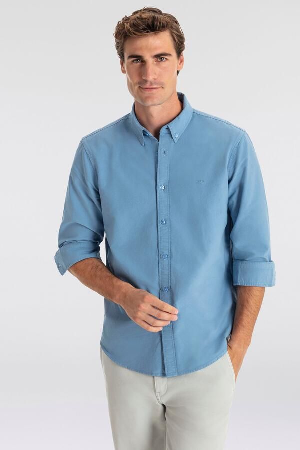 Levi's Overhemd met lange mouwen AUTHENTIC BUTTON DOWN met ton-in-ton logo-borduursel op de borst - Foto 9