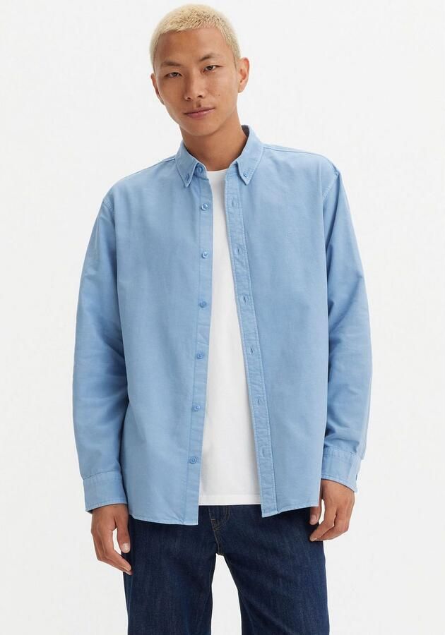 Levi's Overhemd met lange mouwen AUTHENTIC BUTTON DOWN met ton-in-ton logo-borduursel op de borst - Foto 5