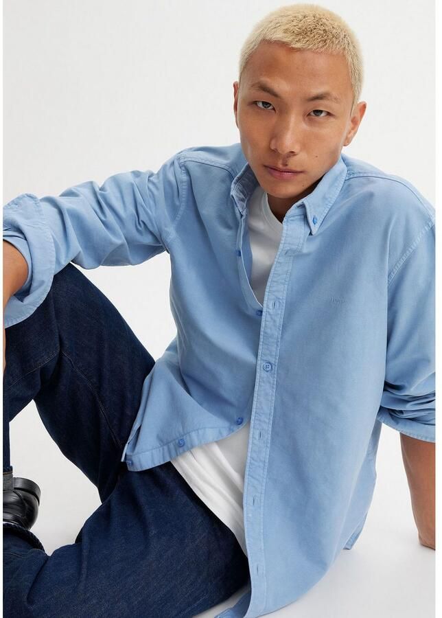 Levi's Overhemd met lange mouwen AUTHENTIC BUTTON DOWN met ton-in-ton logo-borduursel op de borst - Foto 2
