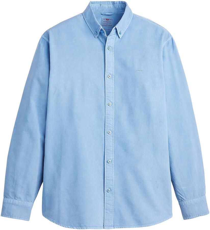 Levi's Overhemd met lange mouwen AUTHENTIC BUTTON DOWN met ton-in-ton logo-borduursel op de borst