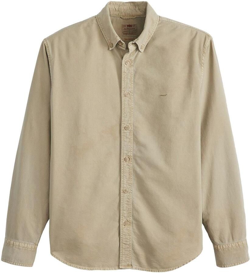 Levi's Overhemd met lange mouwen AUTHENTIC BUTTON DOWN met ton-in-ton logo-borduursel op de borst