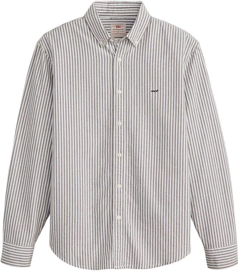 Levi's Overhemd met lange mouwen AUTHENTIC BUTTON DOWN met ton-in-ton logo-borduursel op de borst
