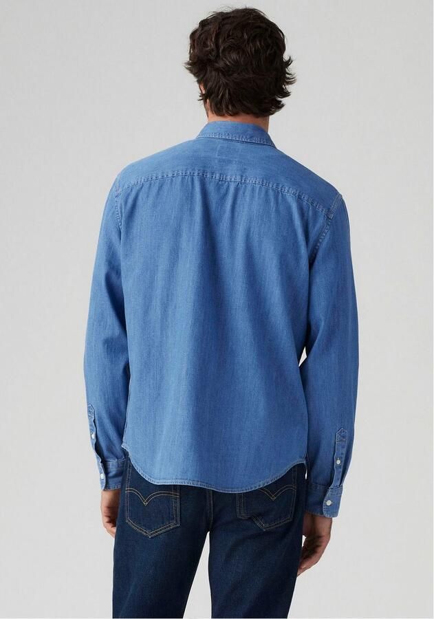 Levi's Overhemd met lange mouwen AUTHENTIC BUTTON DOWN met ton-in-ton logo-borduursel op de borst - Foto 5