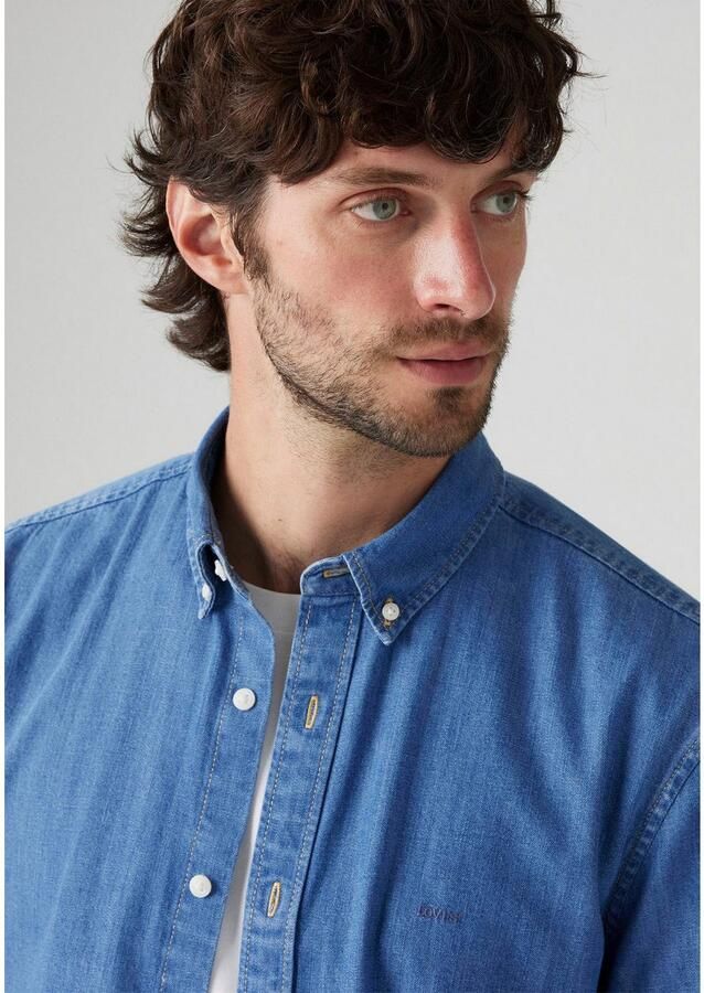 Levi's Overhemd met lange mouwen AUTHENTIC BUTTON DOWN met ton-in-ton logo-borduursel op de borst - Foto 2
