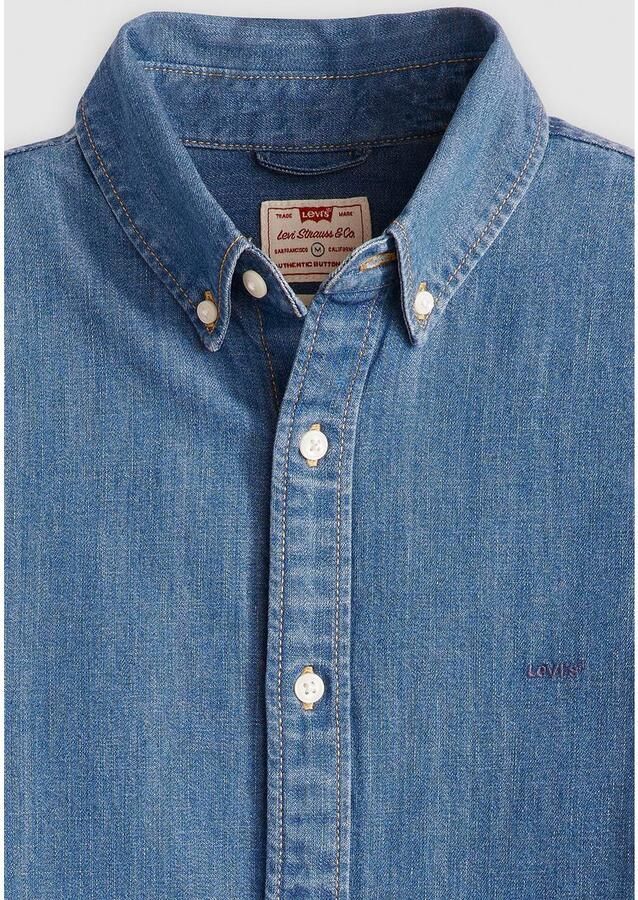 Levi's Overhemd met lange mouwen AUTHENTIC BUTTON DOWN met ton-in-ton logo-borduursel op de borst - Foto 3