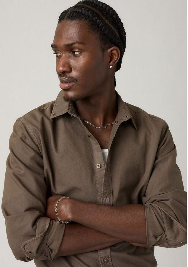 Levi's Overhemd met lange mouwen AUTHENTIC BUTTON DOWN met ton-in-ton logo-borduursel op de borst - Foto 4