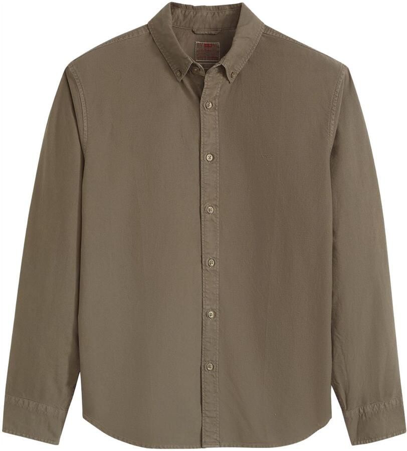 Levi's Overhemd met lange mouwen AUTHENTIC BUTTON DOWN met ton-in-ton logo-borduursel op de borst