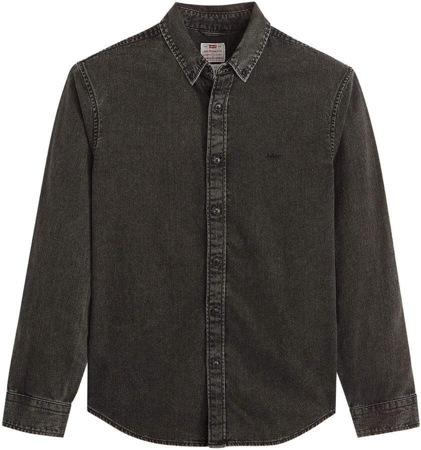 Levi's Overhemd met lange mouwen AUTHENTIC BUTTON DOWN met ton-in-ton logo-borduursel op de borst
