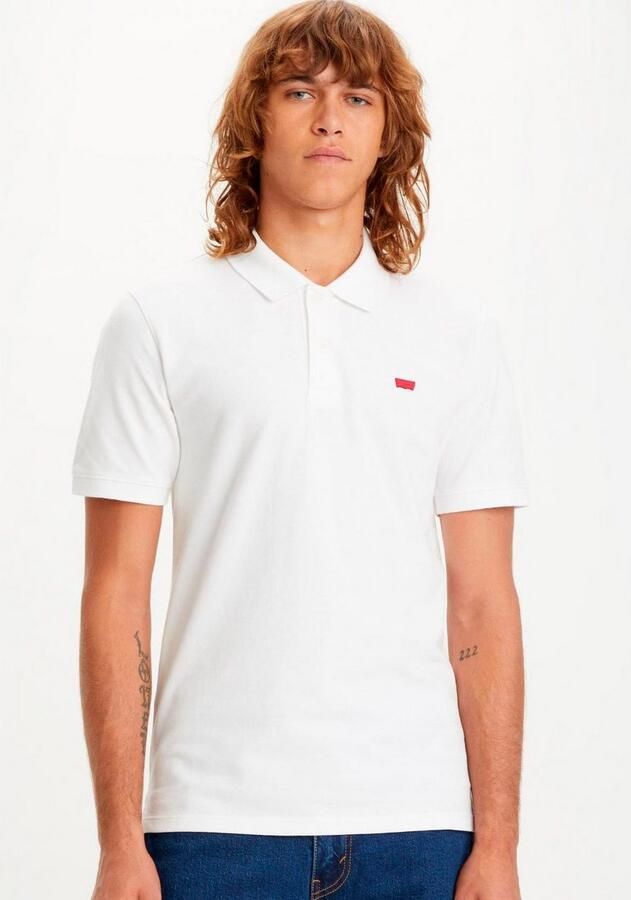 Levi's Elegant Slim Short-Sleeved Polo Shirt White Heren - Foto 4