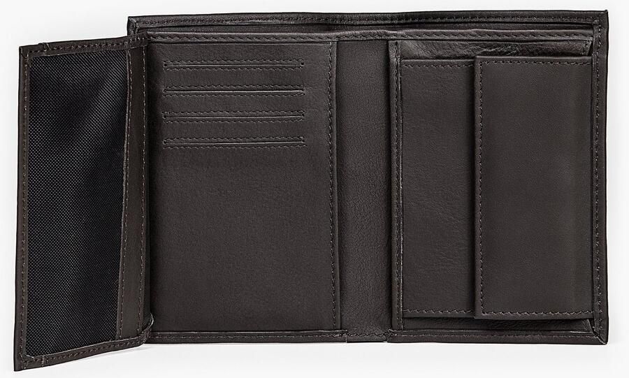 Levi's Portemonnee VINTAGE TWO HORSE VERTICAL COIN WALLET met mooie embossing herenportemonnee van leer