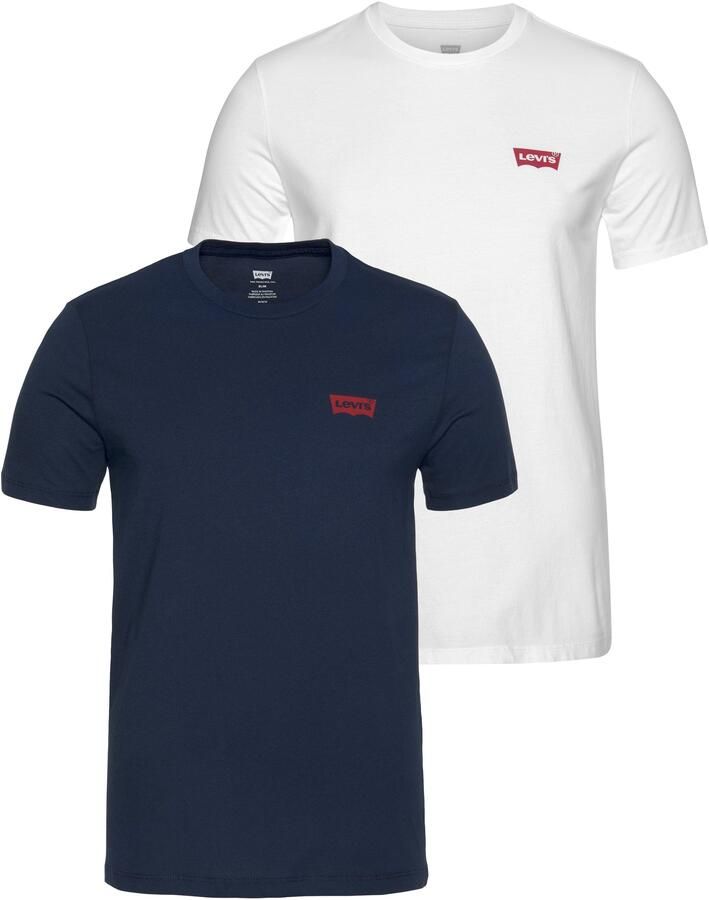 Levi's Slim fit T-shirt met labelprint in een set van 2 stuks - Foto 5
