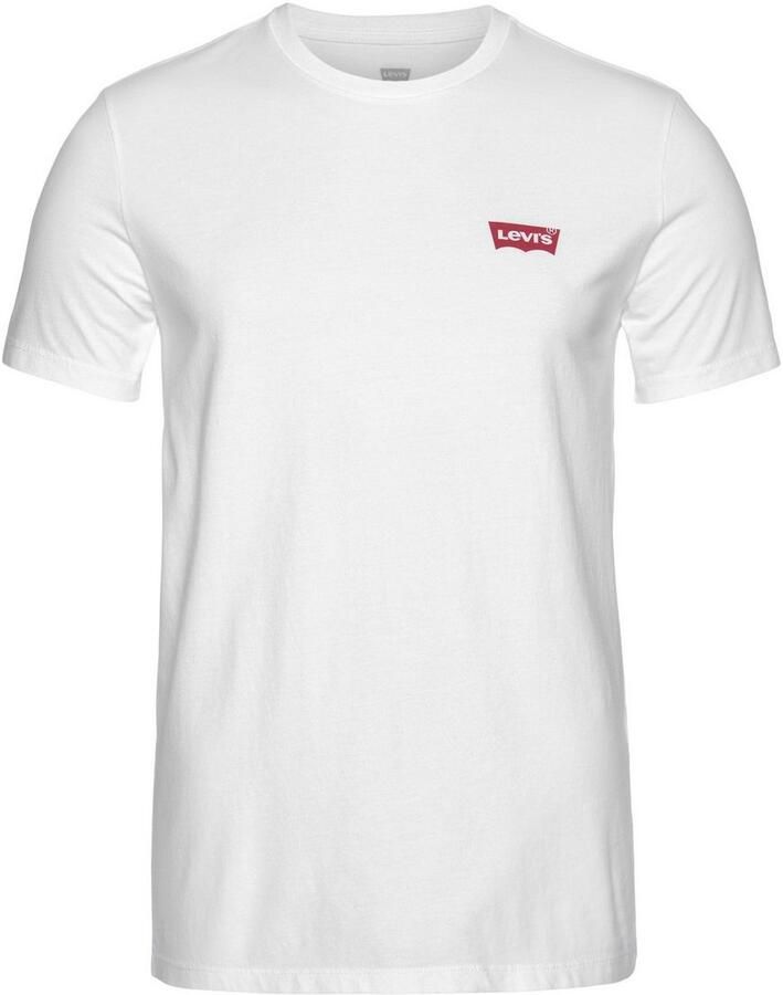 Levi's Slim fit T-shirt met labelprint in een set van 2 stuks - Foto 3