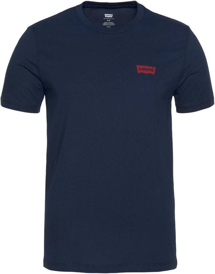 Levi's Slim fit T-shirt met labelprint in een set van 2 stuks - Foto 4