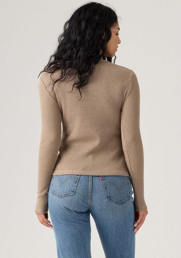 Levi's Shirt met lange mouwen DRY GOODS HENLEY Met wafelstructuur patroon