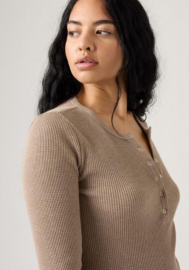 Levi's Shirt met lange mouwen DRY GOODS HENLEY Met wafelstructuur patroon - Foto 2