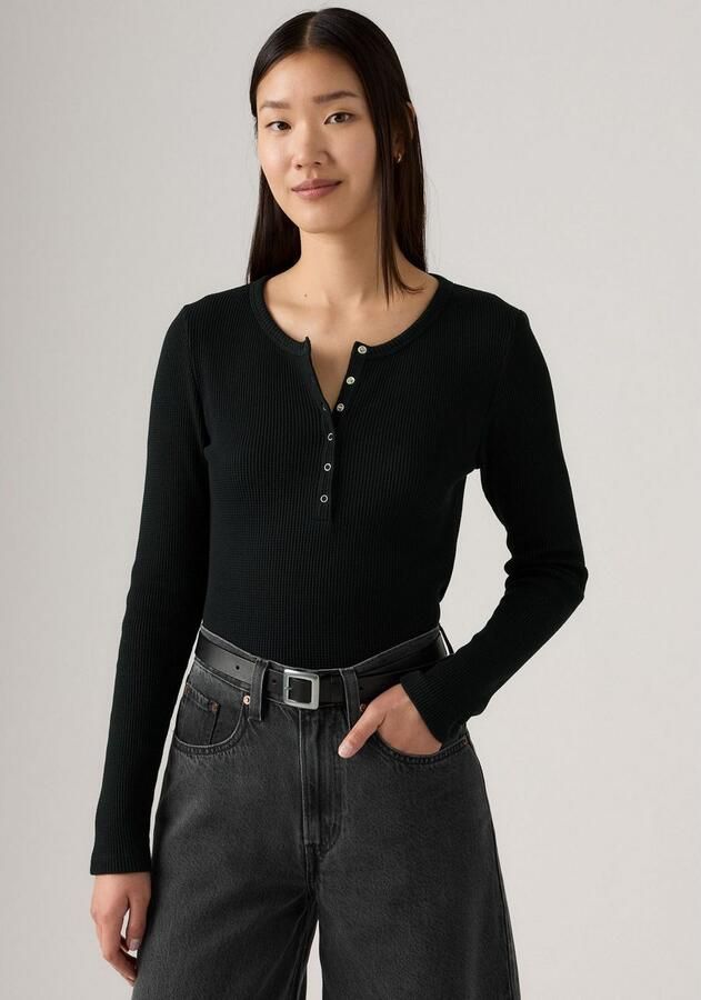 Levi's Shirt met lange mouwen DRY GOODS HENLEY Met wafelstructuur patroon - Foto 3