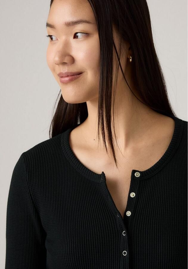 Levi's Shirt met lange mouwen DRY GOODS HENLEY Met wafelstructuur patroon - Foto 4