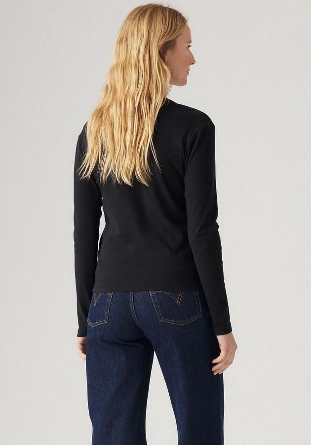 Levi's Shirt met lange mouwen en labelstitching en V-hals - Foto 5