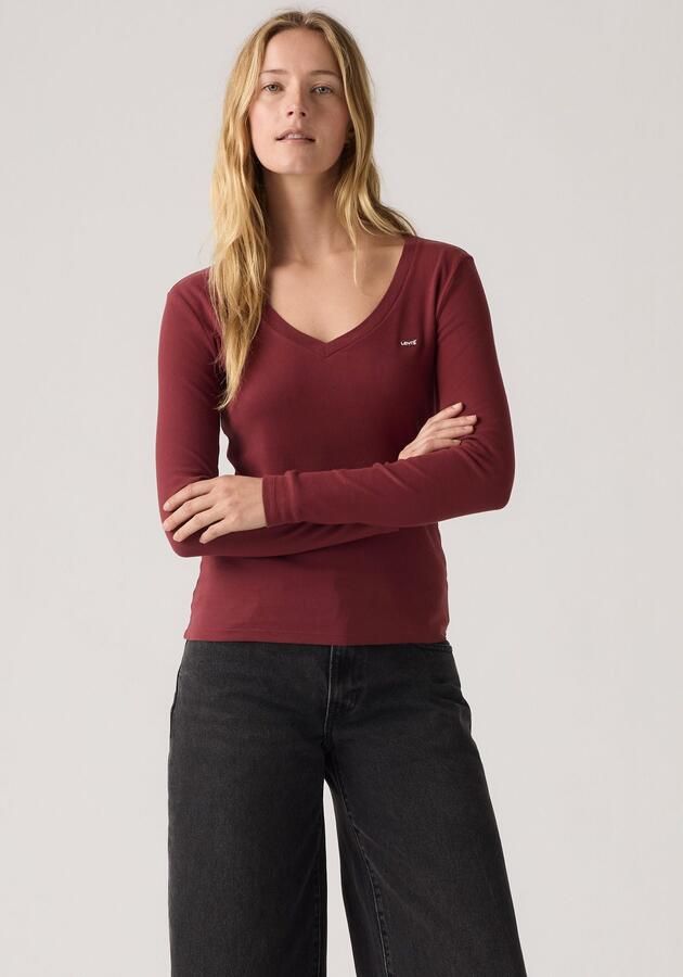 Levi's Shirt met lange mouwen ESSENTIAL HM LS VNECK - Foto 6