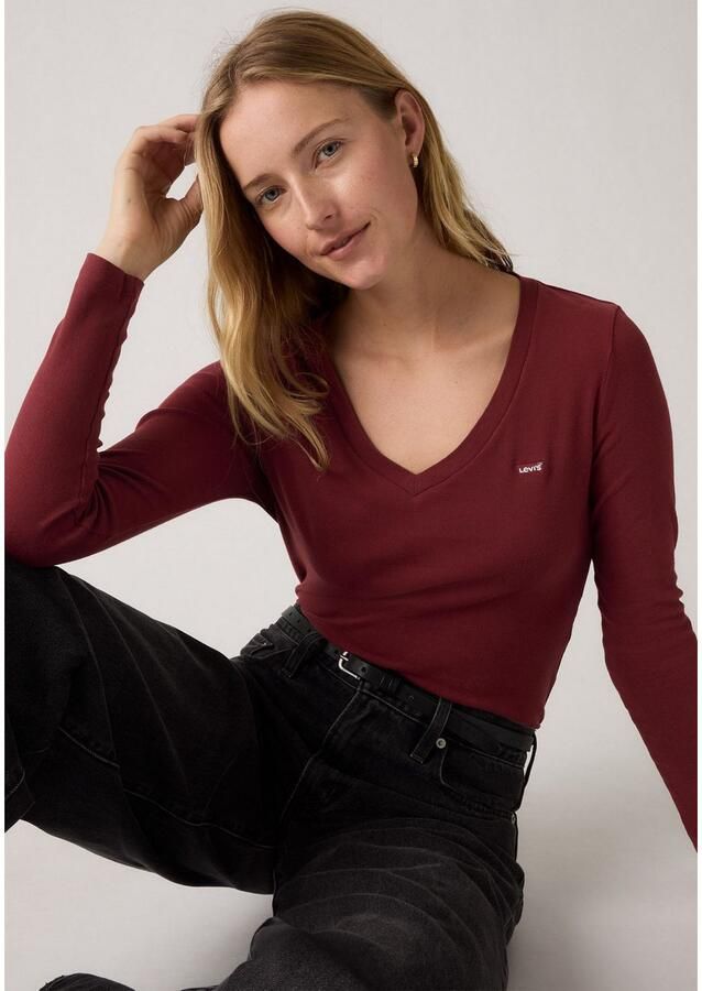 Levi's Shirt met lange mouwen ESSENTIAL HM LS VNECK - Foto 2