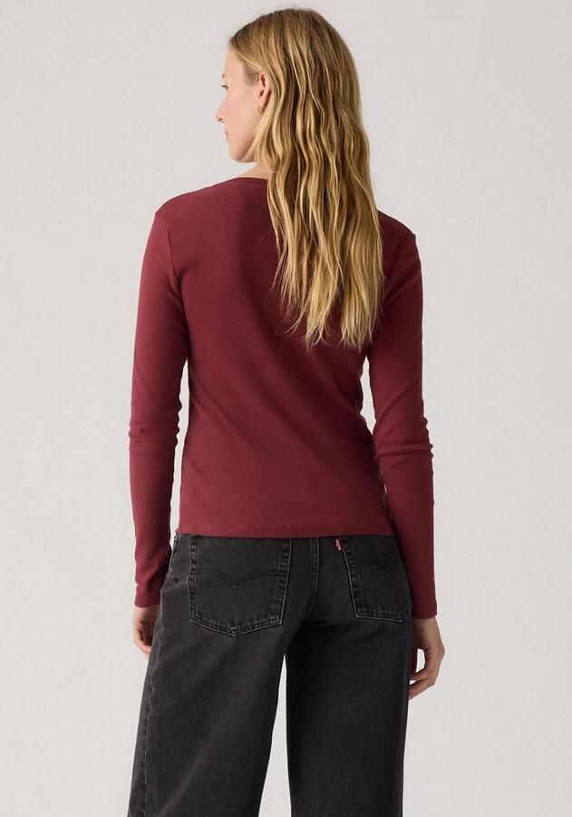 Levi's Shirt met lange mouwen ESSENTIAL HM LS VNECK - Foto 5