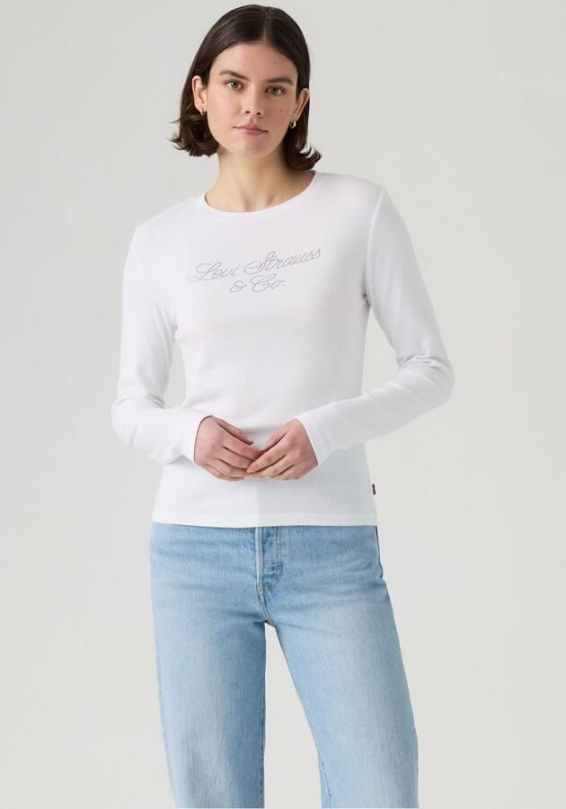 Levi's Shirt met lange mouwen GR ESSENTIAL LS T met glinstersteentjes - Foto 6