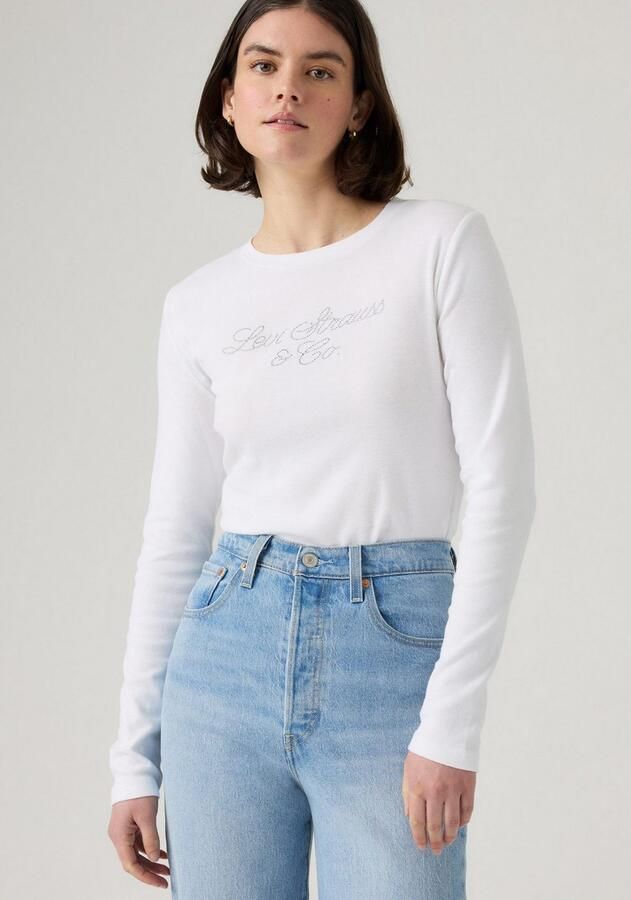 Levi's Shirt met lange mouwen GR ESSENTIAL LS T met glinstersteentjes - Foto 3