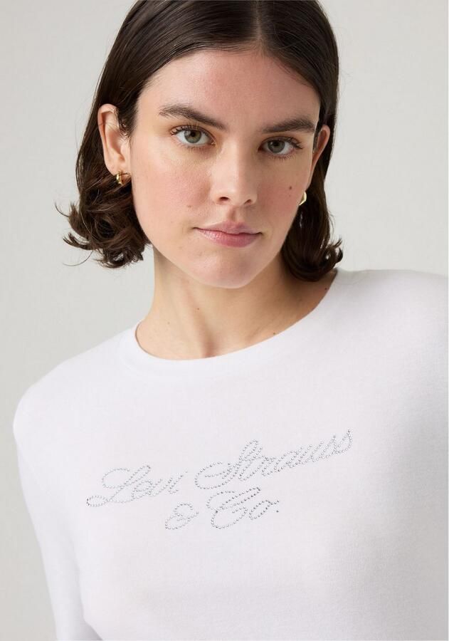 Levi's Shirt met lange mouwen GR ESSENTIAL LS T met glinstersteentjes - Foto 4