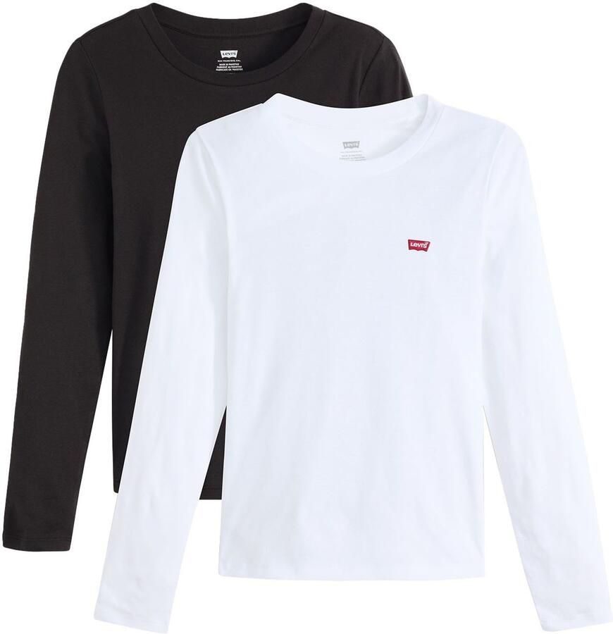 Levi's Shirt met lange mouwen LS 2 Pack Tee met batwing-logoborduursel (set 2-delig) - Foto 6