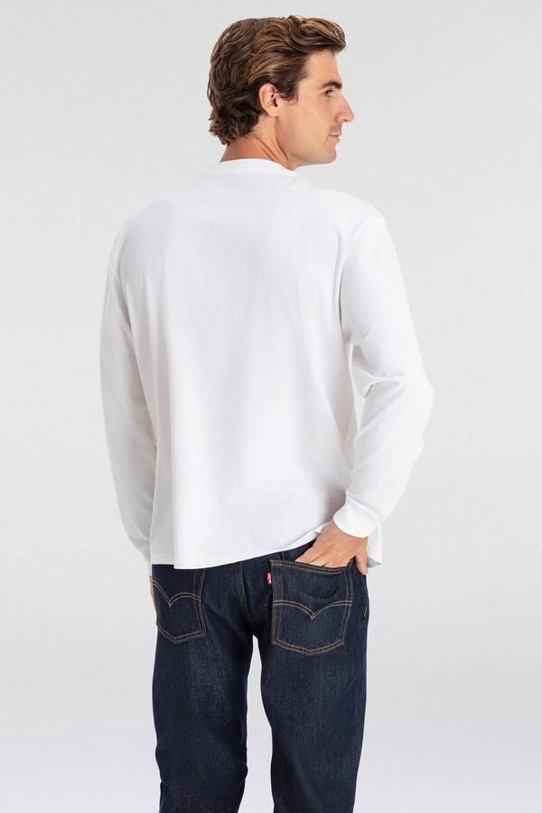 Levi's Shirt met lange mouwen LS CLASSIC RELAXED TEE met letterprint borduring op de borst - Foto 3