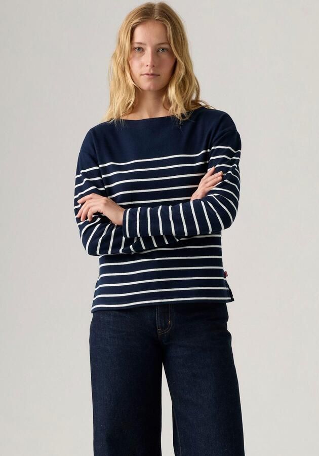 Levi's Shirt met lange mouwen MARIN STRIPE TOP Zoom met korte zijsplitten - Foto 4