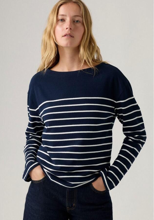 Levi's Shirt met lange mouwen MARIN STRIPE TOP Zoom met korte zijsplitten