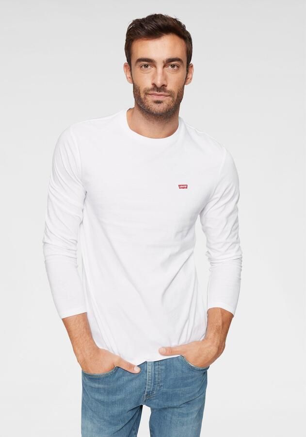 Levis LEVI'S Long Sleeve Small Logo Batwing T-Shirt White- Heren White - Foto 6