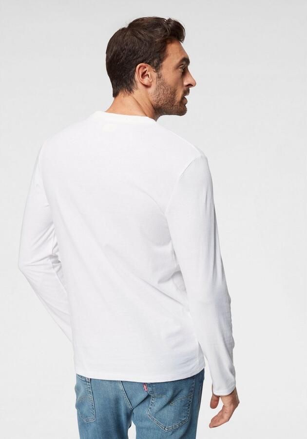 Levis LEVI'S Long Sleeve Small Logo Batwing T-Shirt White- Heren White - Foto 4