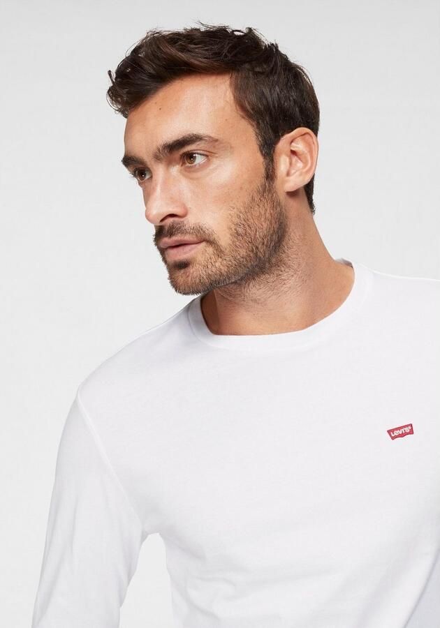Levis LEVI'S Long Sleeve Small Logo Batwing T-Shirt White- Heren White - Foto 5