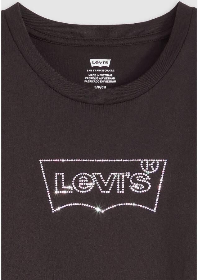 Levi's Shirt met ronde hals The Perfect Tee met logo in metallic-holoprint - Foto 2