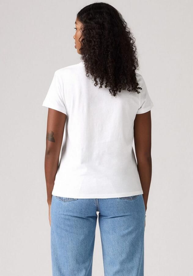 Levi's Shirt met ronde hals The Perfect Tee met logo in metallic-holoprint - Foto 4