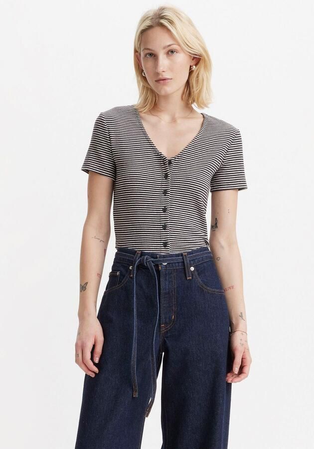 Levi's T-shirt met doorknoopsluiting model 'MUSE' - Foto 2