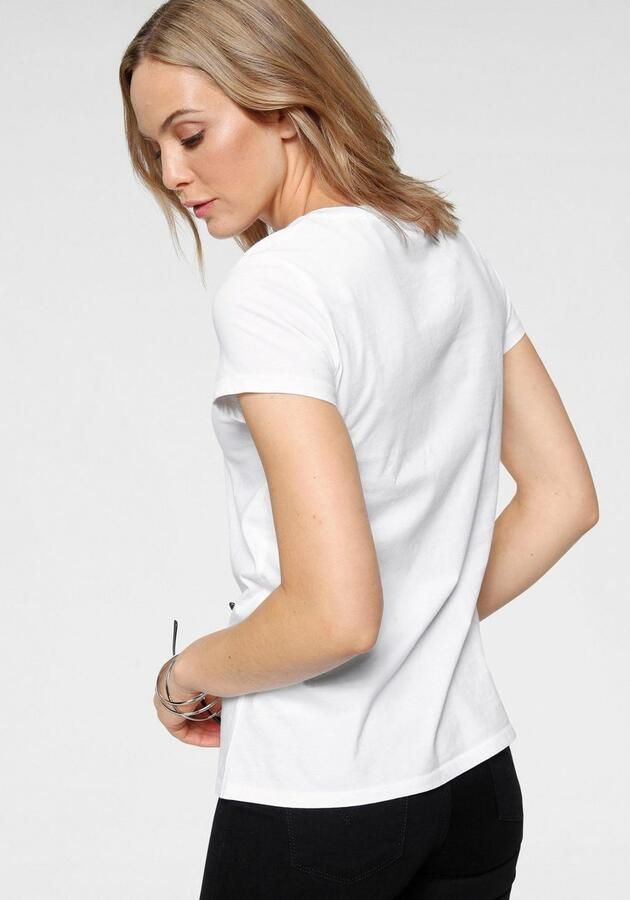 Levi's Shirt met V-hals Perfect Tee met klein batwing-logo - Foto 6