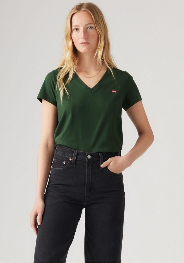 Levi's Shirt met V-hals Perfect Tee met klein batwing-logo - Foto 6