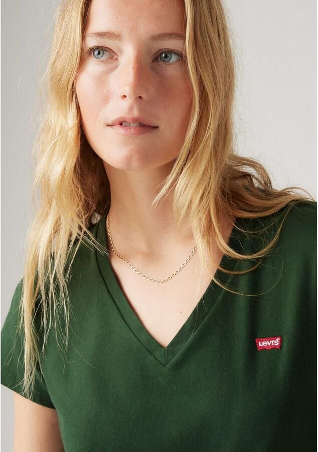 Levi's Shirt met V-hals Perfect Tee met klein batwing-logo - Foto 3