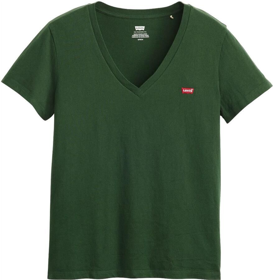 Levi's Shirt met V-hals Perfect Tee met klein batwing-logo