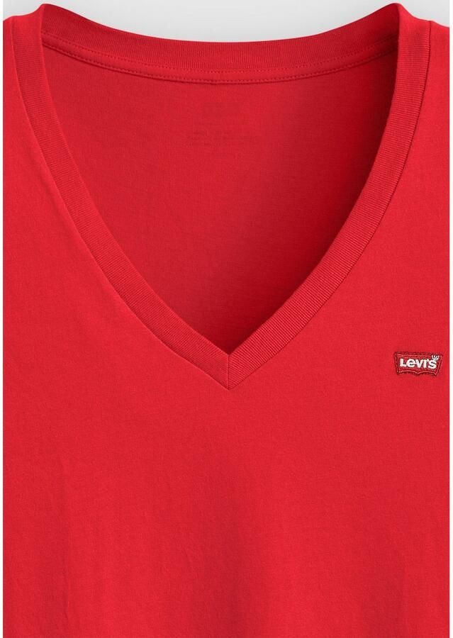 Levi's Shirt met V-hals Perfect Tee met klein batwing-logo