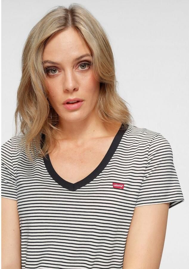 Levi's Shirt met V-hals PERFECT VNECK met mini-batwing-logoborduursel - Foto 4