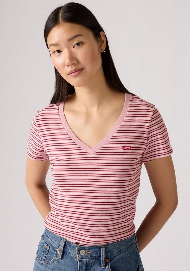 Levi's Shirt met V-hals PERFECT VNECK met mini-batwing-logoborduursel - Foto 4