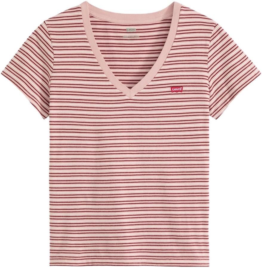 Levi's Shirt met V-hals PERFECT VNECK met mini-batwing-logoborduursel