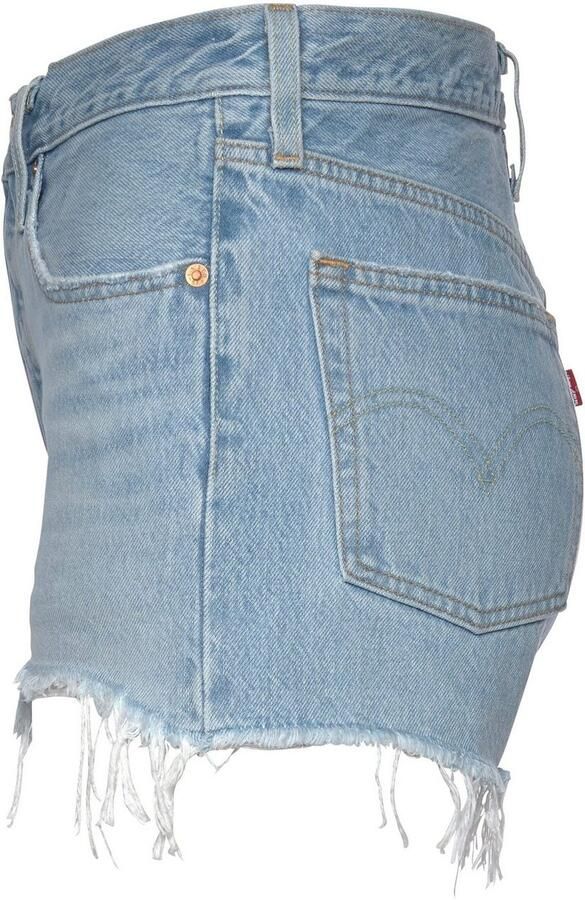 Levi's Blauwe effen dames shorts met ritssluiting en knoopsluiting Blue Dames - Foto 12