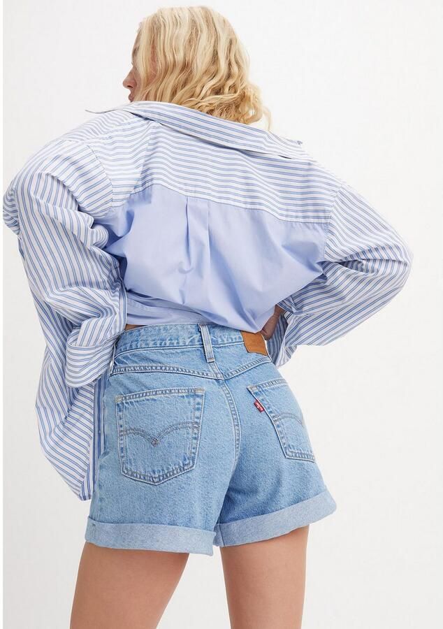 Levi's Opgerolde 80s Mom Shorts Blue Dames - Foto 3