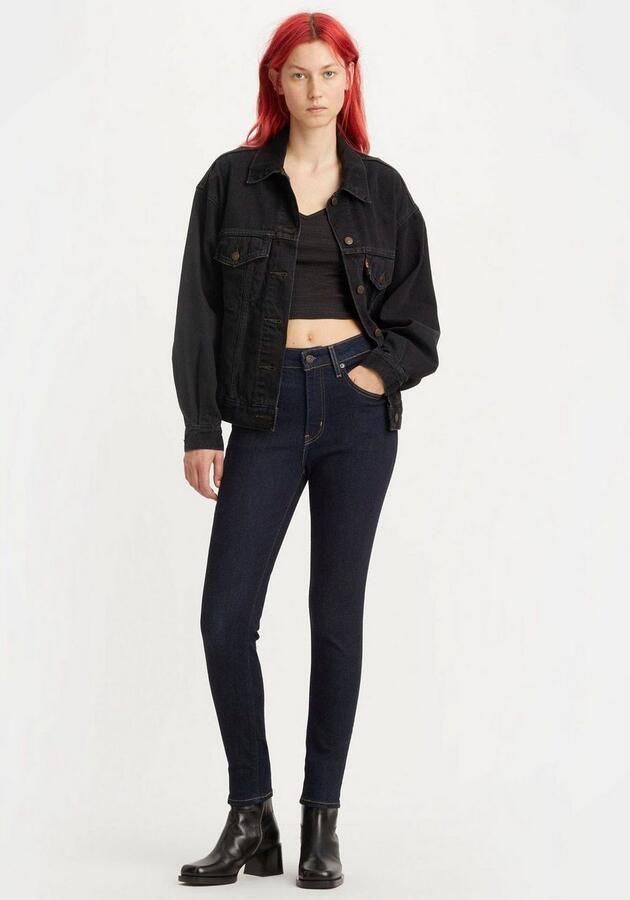 Levi's 721 high waist skinny jeans dark blue denim - Foto 10